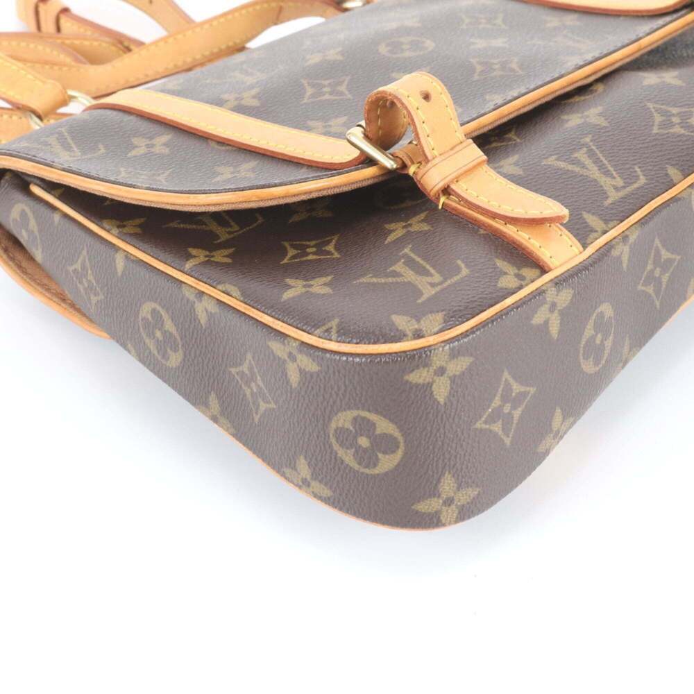 LOUIS VUITTON Brown Monogram Leather Backpack - Picture 5 of 10